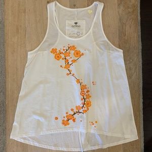 Ginkgo flowy floral racerback tank